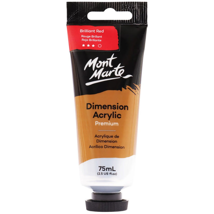 Dimension Acrylic Premium 75ml Tube - Brilliant Red