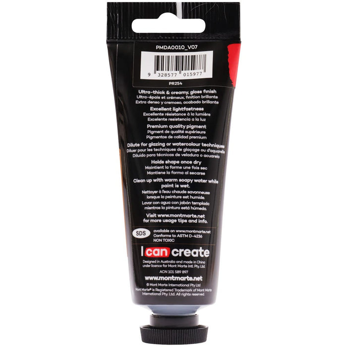 Dimension Acrylic Premium 75ml Tube - Brilliant Red
