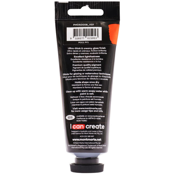 Dimension Acrylic Premium 75ml Tube - Orange