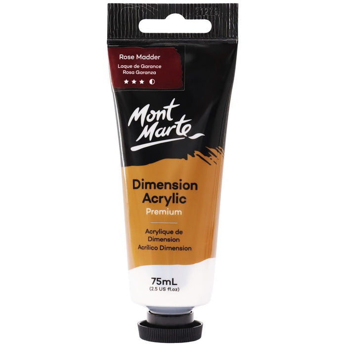 Dimension Acrylic Premium 75ml Tube - Rose Madder