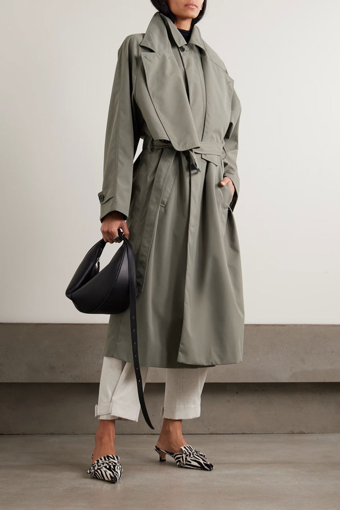 Double Collar Frank Trench - Dark Hazelnut