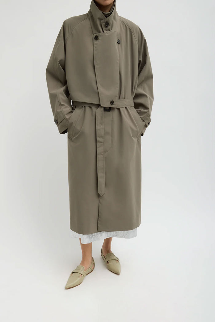 Double Collar Frank Trench - Dark Hazelnut