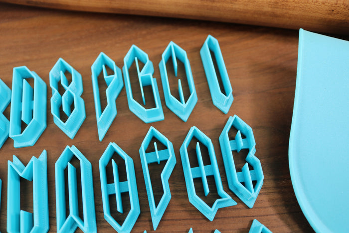 Drawn S Classic Style FONT Cookie Cutters Set - Gaming Baking, School Memes, Letter Cutouts Baking Fondant Letters, Letters for Cakes