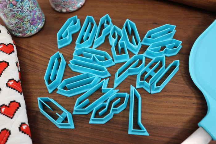 Drawn S Classic Style FONT Cookie Cutters Set - Gaming Baking, School Memes, Letter Cutouts Baking Fondant Letters, Letters for Cakes