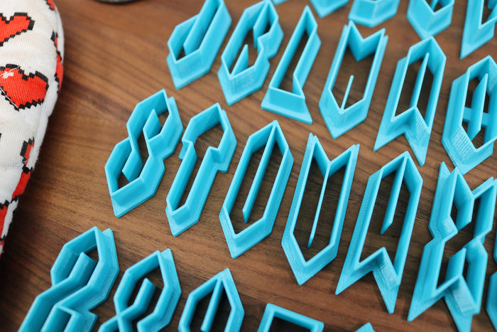 Drawn S Classic Style FONT Cookie Cutters Set - Gaming Baking, School Memes, Letter Cutouts Baking Fondant Letters, Letters for Cakes