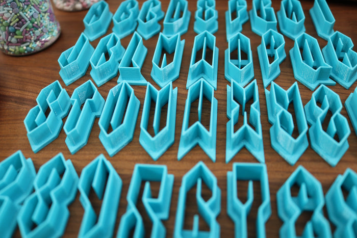 Drawn S Classic Style FONT Cookie Cutters Set - Gaming Baking, School Memes, Letter Cutouts Baking Fondant Letters, Letters for Cakes