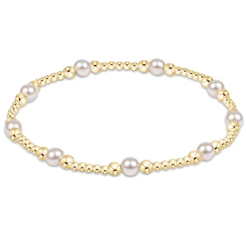 E Newton| Purpose Pearl 4mm Gold Bracelet