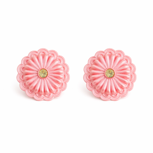 Earrings Concho Sugar Pink Statement