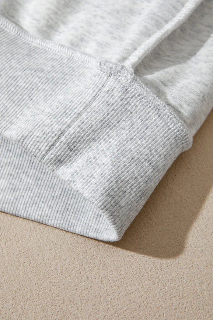 Exposed Seam Detail Reversible Double Wear Plus Size Sweatshirt – Light Grey