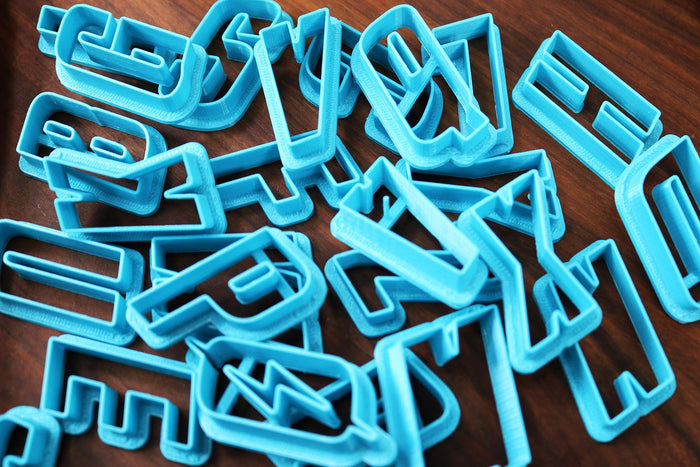 Post Apocalypse FONT Cookie Cutters - Retro Future Letters - Fondant Letters, Letters for Cake decorating - Lone Wanderer - Sole Survivor