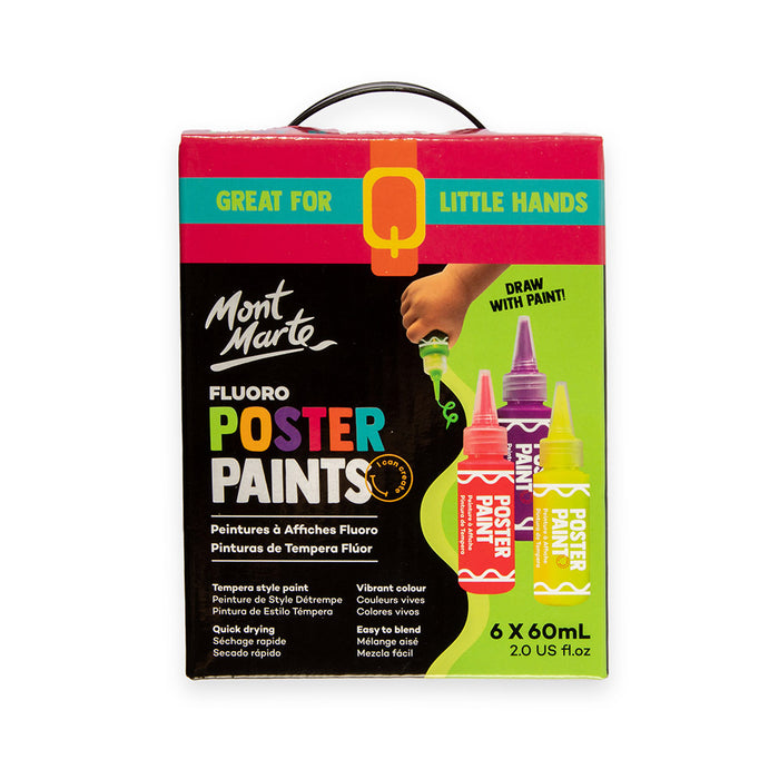 Fluoro Poster Paints 6pc x 60ml