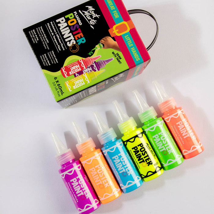 Fluoro Poster Paints 6pc x 60ml
