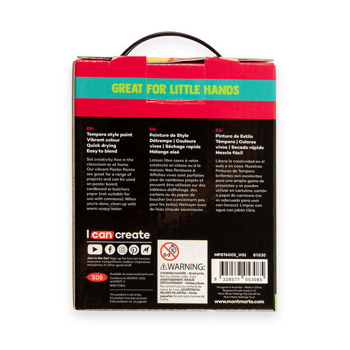 Fluoro Poster Paints 6pc x 60ml