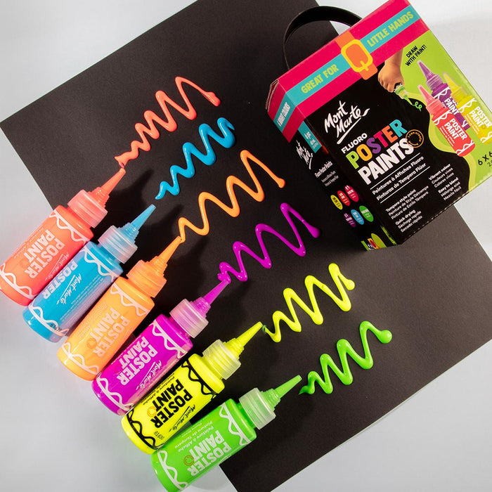 Fluoro Poster Paints 6pc x 60ml