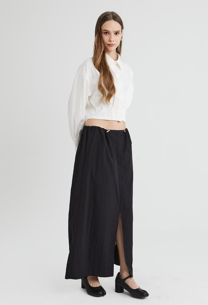 Front Slit Midi Skirt
