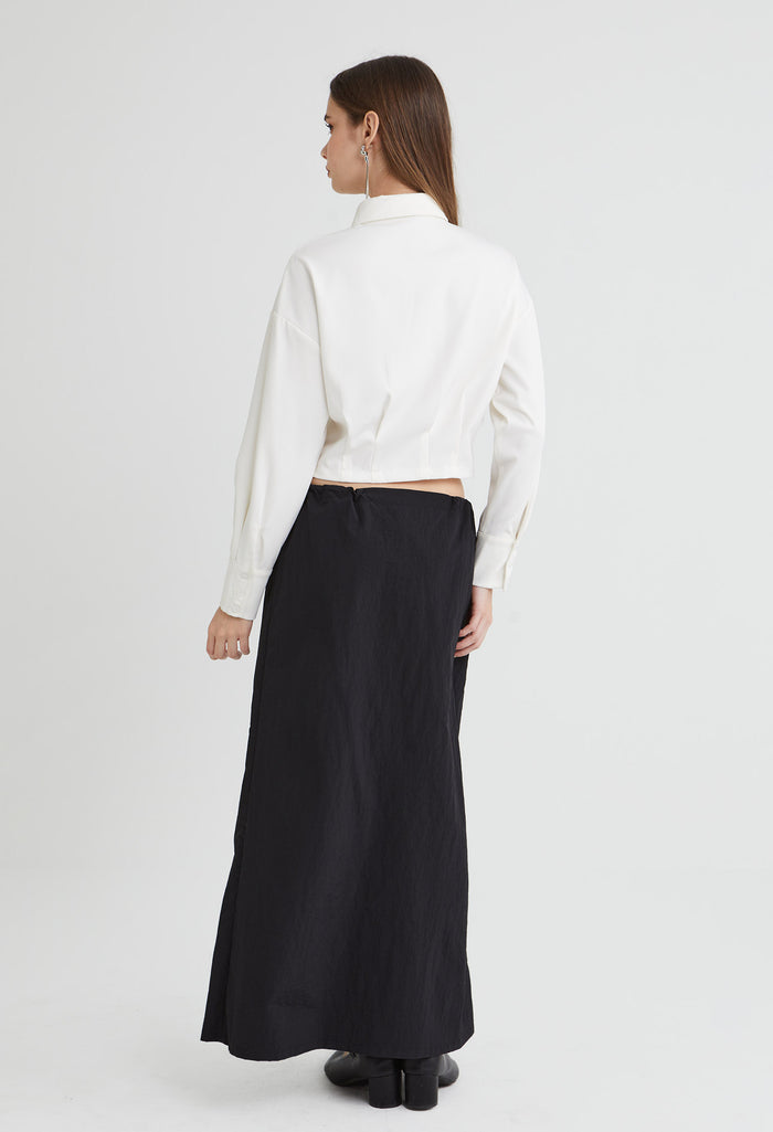 Front Slit Midi Skirt