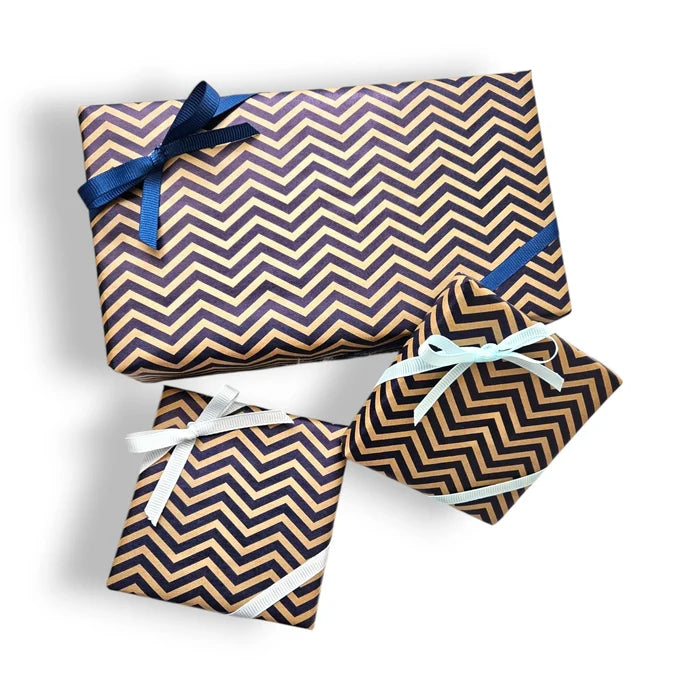 Gift wrapping service, item wrapped in tissue paper ready to give