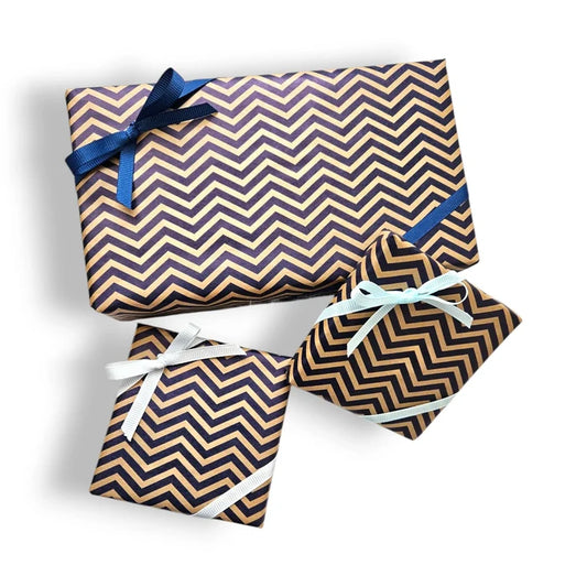 Gift wrapping service, item wrapped in tissue paper ready to give