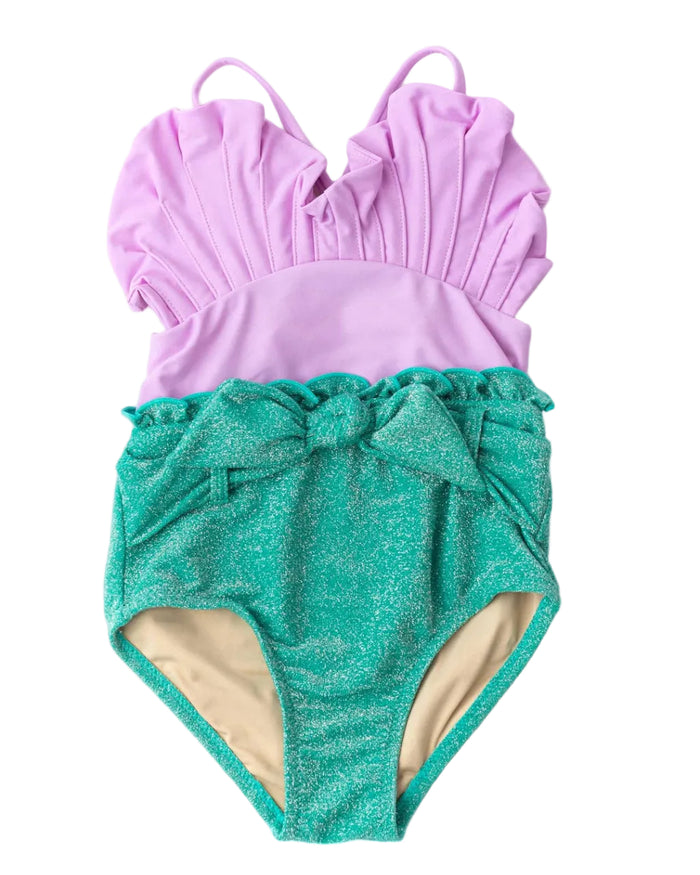 Girls Water Appearing One Piece | Shimmer Mermaid Lilac