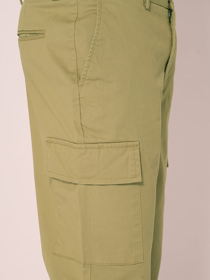 Green Mid Rise Cargo Pants