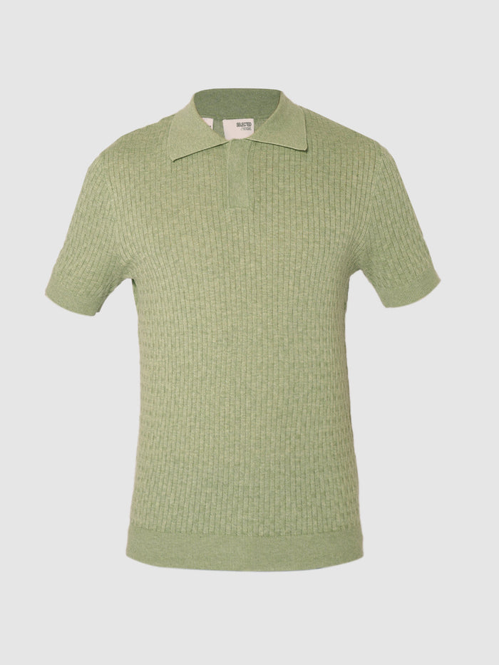 Green Organic Cotton Knitted Polo