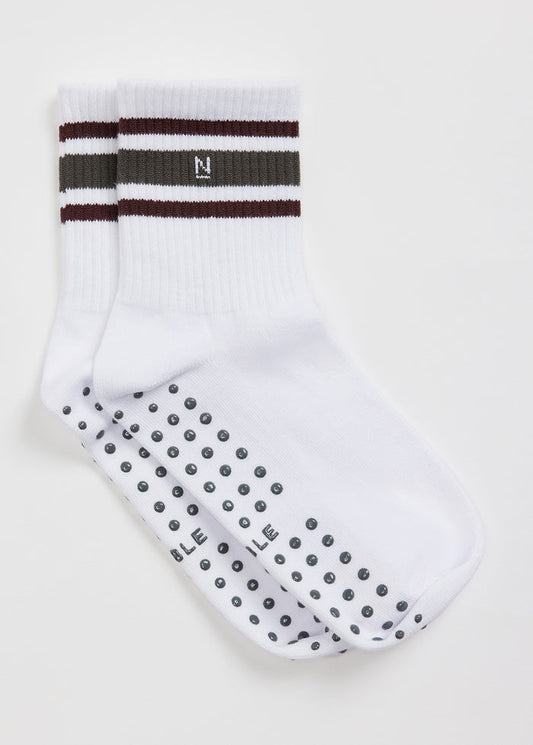 Grippy Stripe Quarter Sock