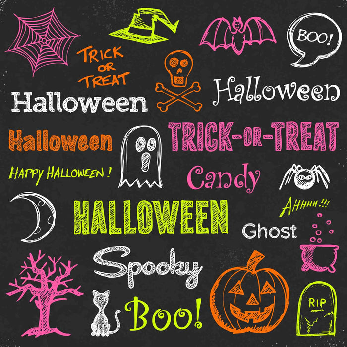 Halloween Painting On Chalkboard Photography Backdrop Shopbackdrop