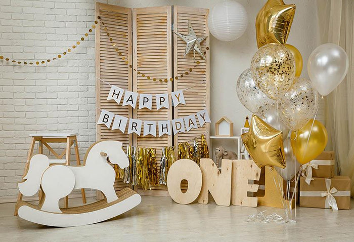 Happy Birthday For One Year Old Backdrop G-1155 Shopbackdrop