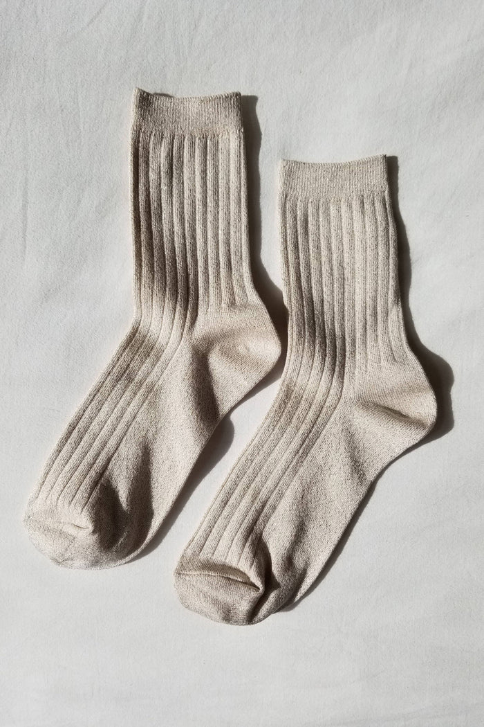 Her Socks Modal Lurex - Snow White