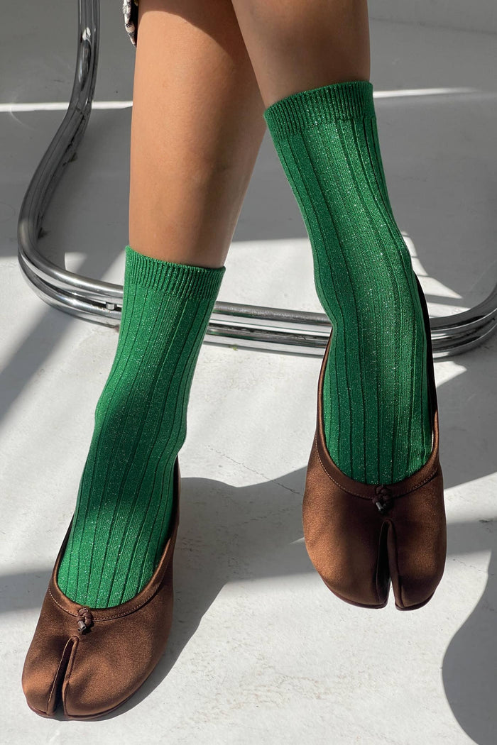 Her Socks Modal Lurex - Snow White