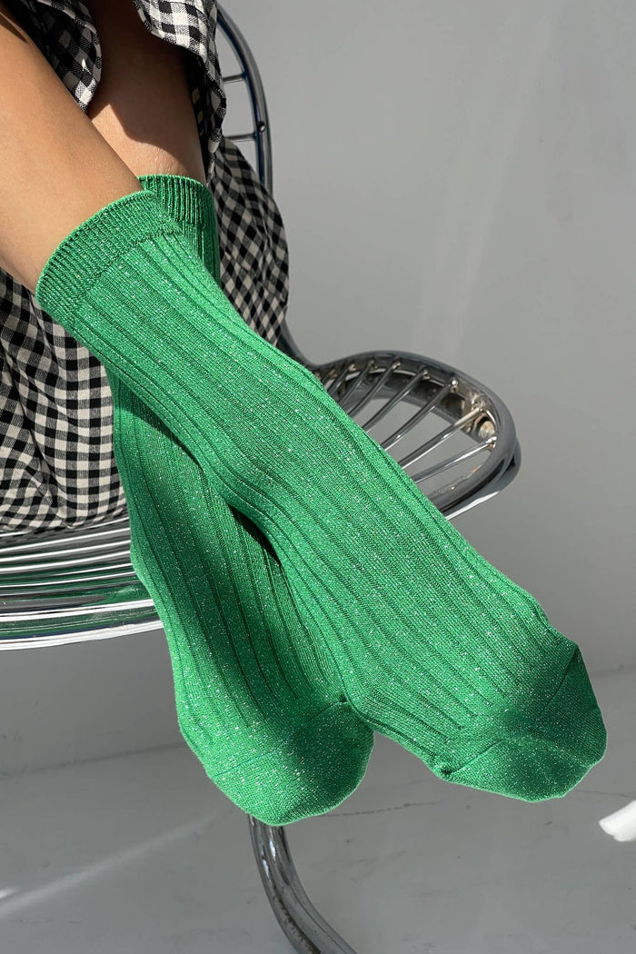 Her Socks Modal Lurex - Snow White