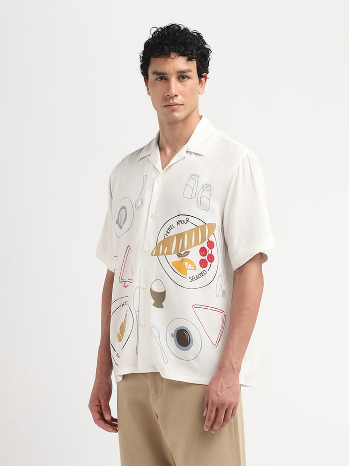 Hotel Amour Printed Relaxed Fit Shirt