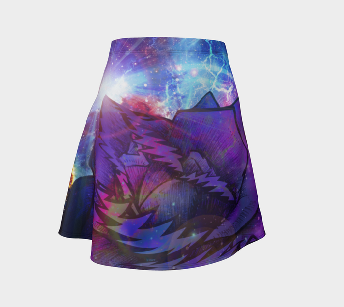 Ice Petals High Waist Flare Skirt