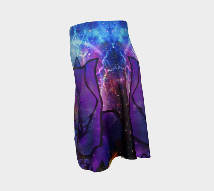 Ice Petals High Waist Flare Skirt