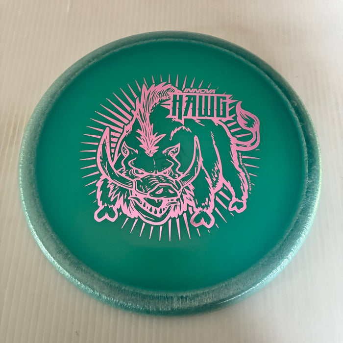 Teal Blue/Pink Stamp / 173-5 grams