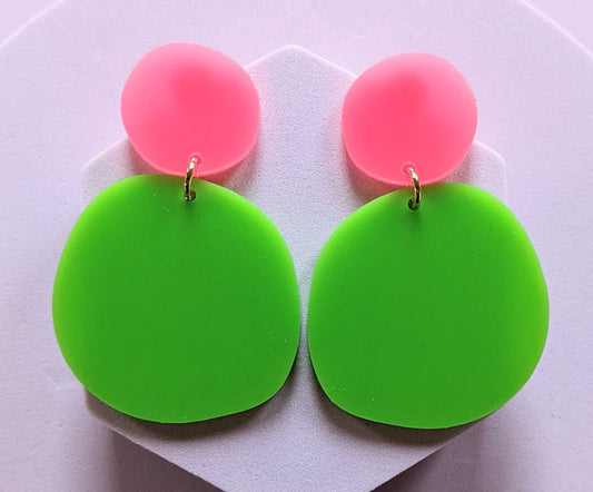 Iris Apfel Pink & Green Earrings