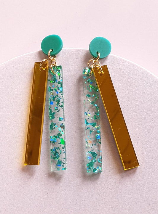 Isabella Rosellini Green Gold Earrings