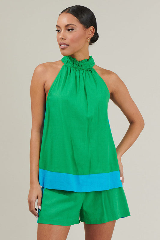 Judy Diedra Color Block Top