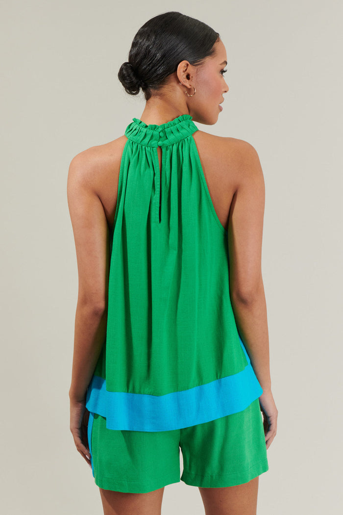 Judy Diedra Color Block Top