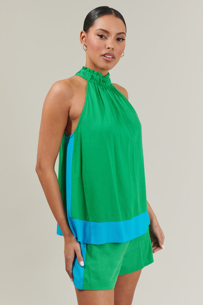 Judy Diedra Color Block Top