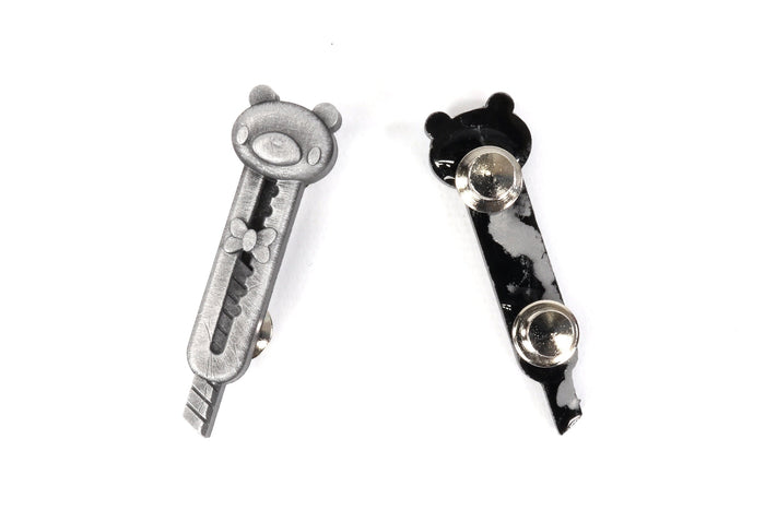 Kawaii Box Cutter Pin - Cutesy Razor Bear - Bear Head Box Cutters - Gift for Cute Bedroom - Anime Bear | SPN1