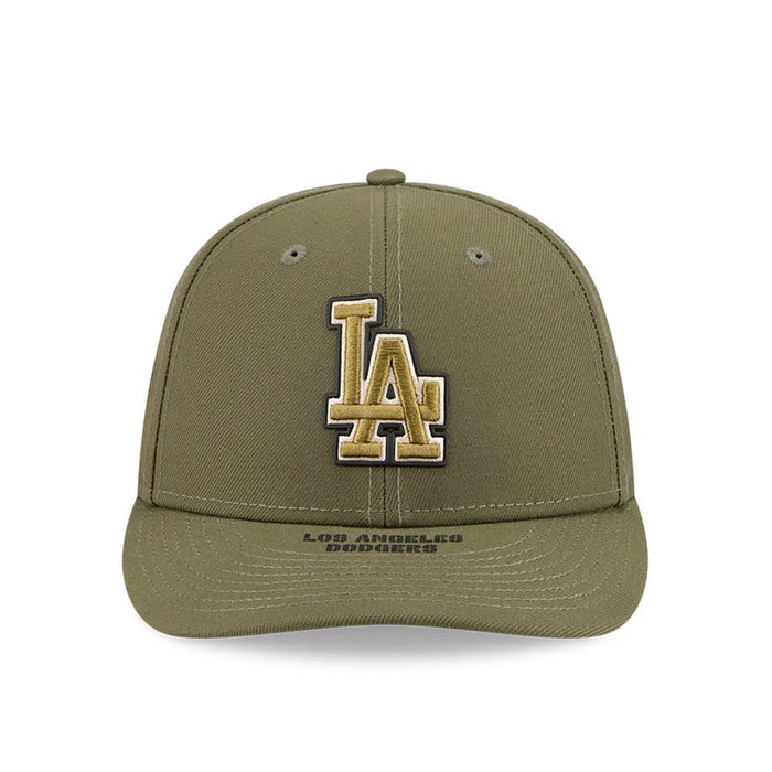 Pictured is this MLB Armed Forces Day 2026 LA Dodgers Low Profile 59FIFTY Fitted cap in green. 3