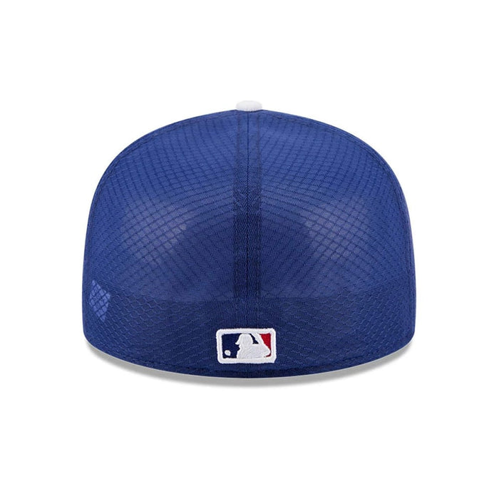Pictured is this MLB Batting Practice 2026 LA Dodgers 59FIFTY Fitted cap in dark blue. 5