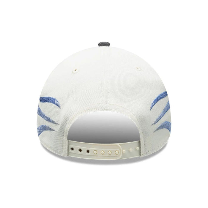 Pictured is this MLB Flame LA Dodgers 9FORTY A-Frame cap in Cream. 5