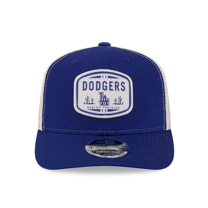 Pictured is this MLB Patch LA Dodgers 9SEVENTY Stretch Snap cap in dark blue. 3