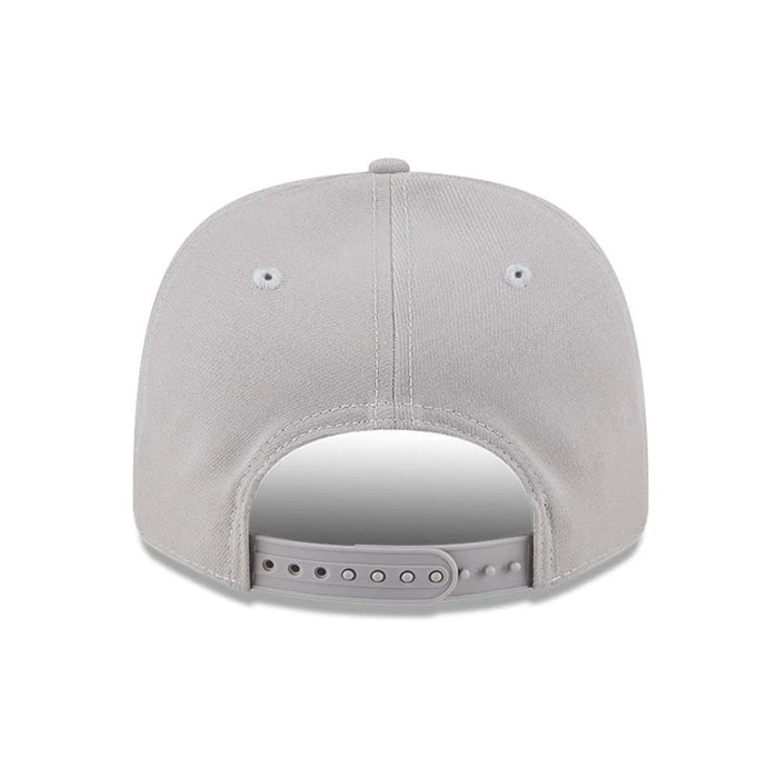 Pictured is this MLB Script LA Dodgers 9SEVENTY Stretch Snap cap in grey. 6