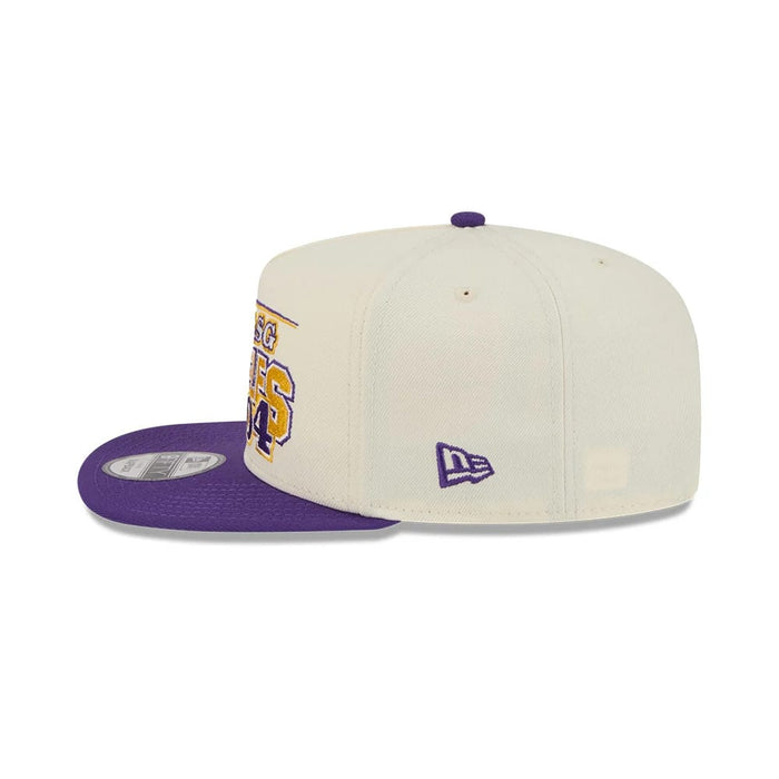 Pictured is this NBA Hardwood Classic All Star Game LA Lakers 9FIFTY A-Frame Snapback cap in white. 6