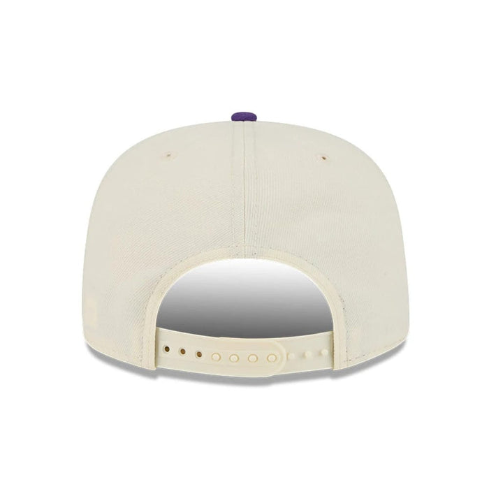 Pictured is this NBA Hardwood Classic All Star Game LA Lakers 9FIFTY A-Frame Snapback cap in white. 7