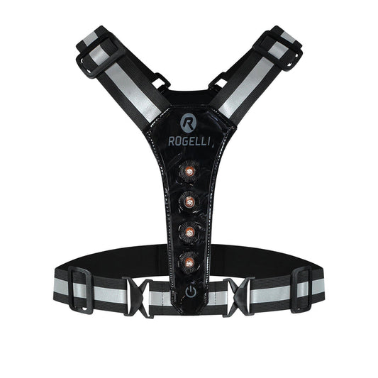 Rogelli Led-Vest verlichting hardlopen zwart voorkant.