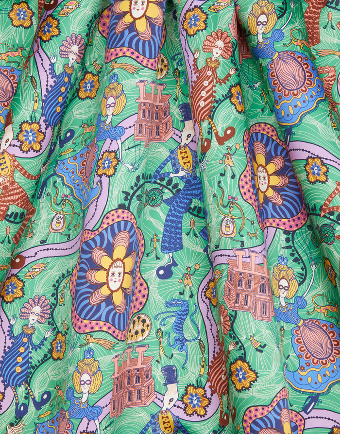 Liberty Fabrics Belgravia Silk Satin Fabric, Shirley Smith II B